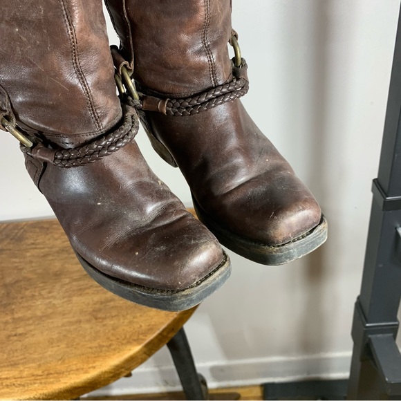 Vintage made in romania distressed leather cowboy boots - Picture 7 of 11